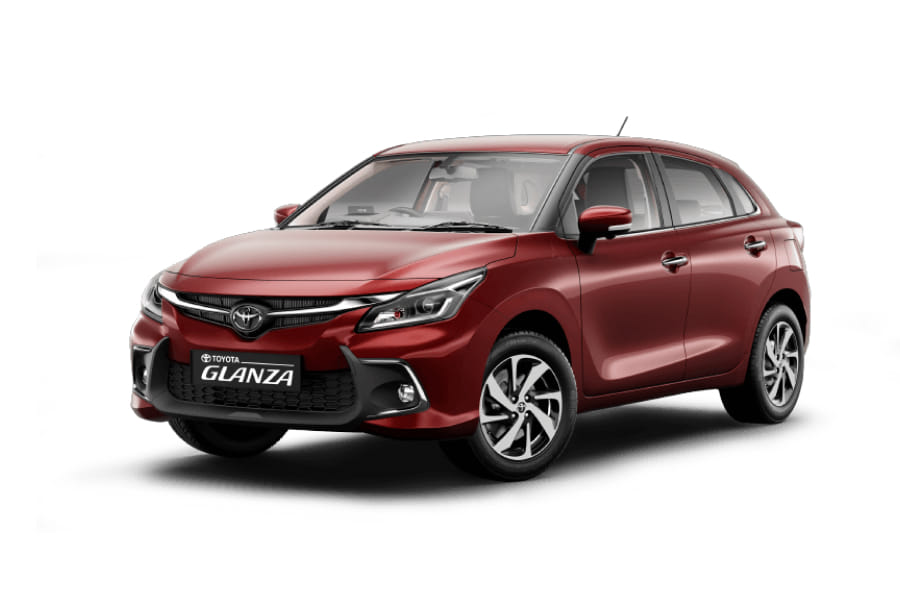 Toyota Glanza S At in Sportin Red