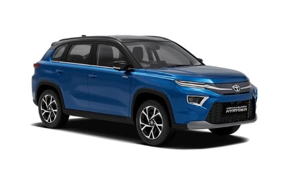 Toyota Urban Cruiser Hyryder S 2wd Neo Drive At in Speedy Blue with Midnight Black