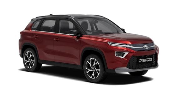Toyota Urban Cruiser Hyryder S 2wd Neo Drive At in Sportin Red with Midnight Black
